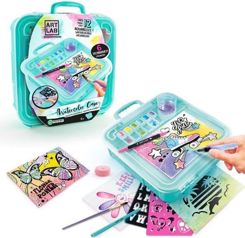 Aquarell Malkasten Set, Canal Toys Art Lab, ART 012, Komplettes Malatelier, Ungiftige Farben