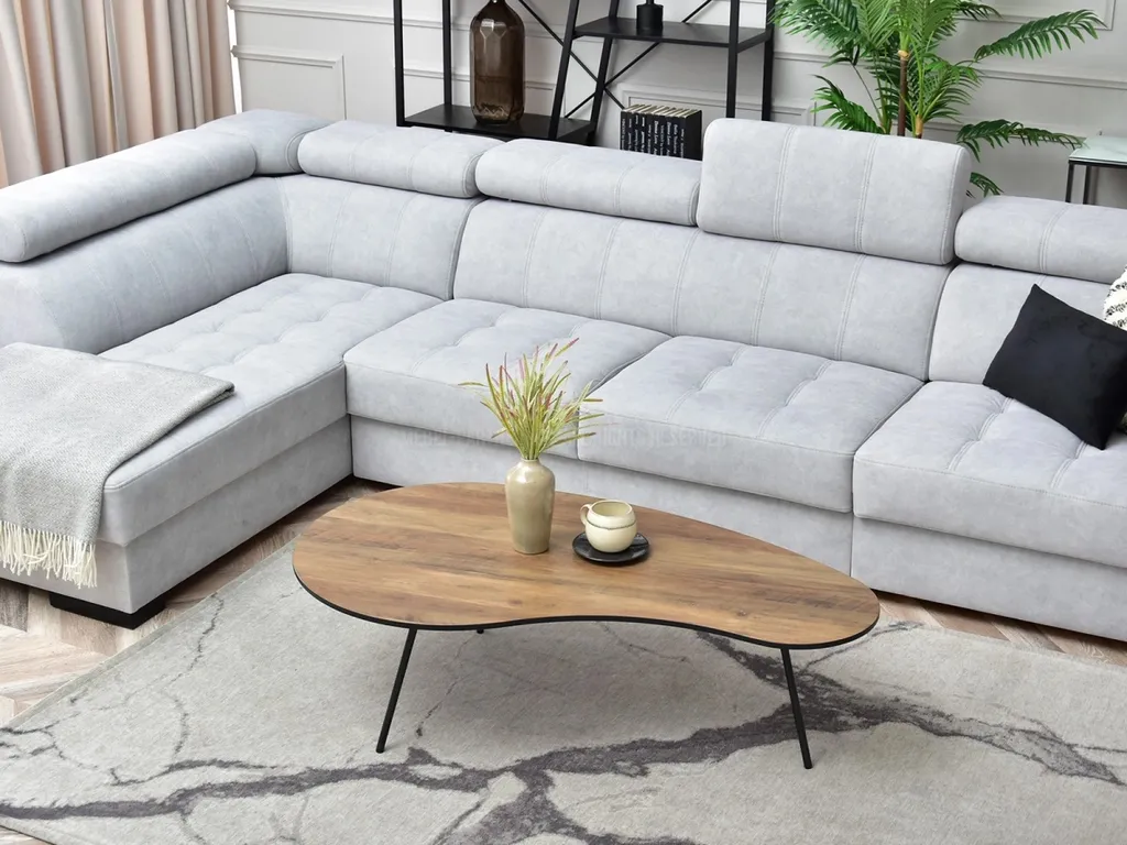 Table basse LEONID pour salon moderne : l'alliance noyer et noir mat - 2