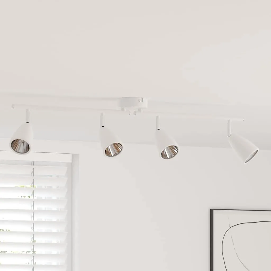 Spot de plafond pour éclairage couloir et bureau, métal blanc 70 cm