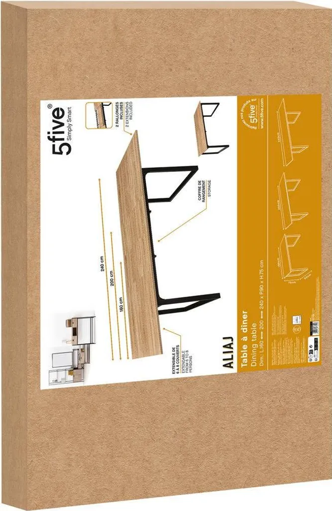 Table à manger modulable 6 à 8 personnes Aliaj pour petits espaces - 2