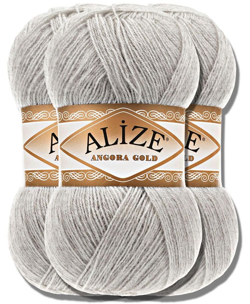 Alize 3x 100g Angora Gold Wolle, Uni, Häkeln, Stricken (652)