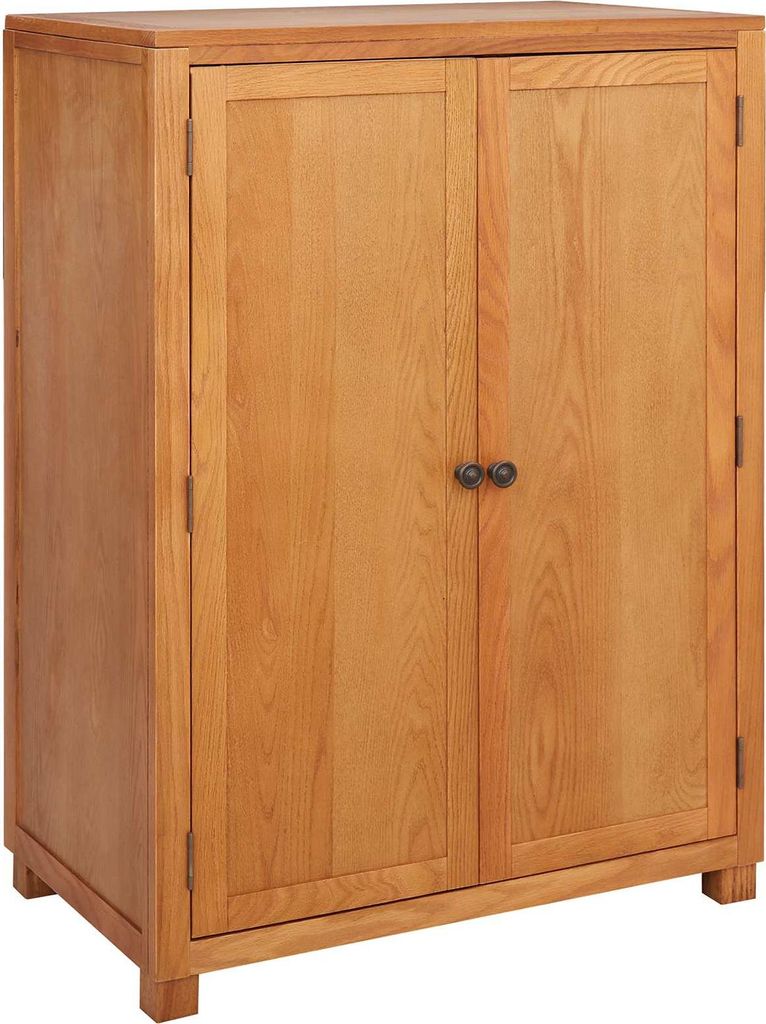vidaXL Kleiderschrank mit Speicher mit Tür Braun Holzwerkstoff
