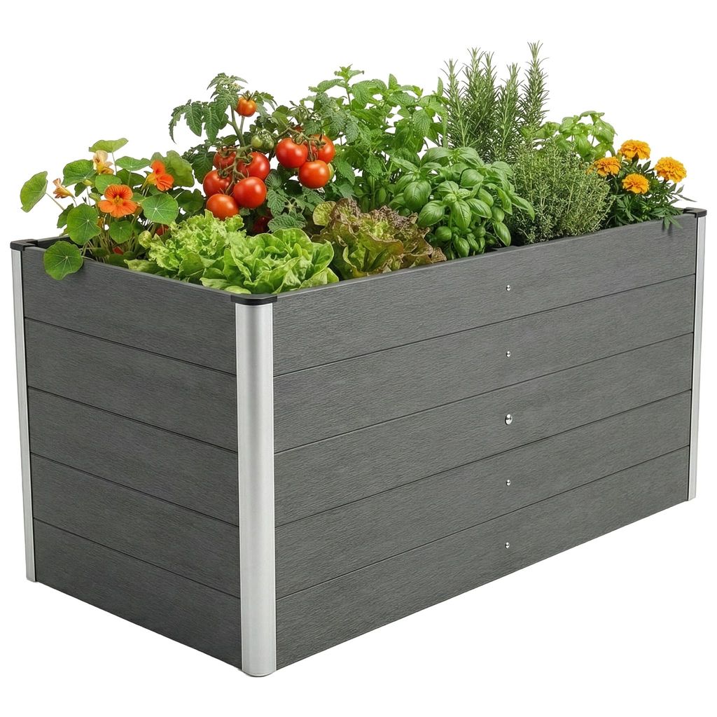 Floordirekt Hochbeet Delos aus WPC & Stahl, Garten Hochbeet Produktbild 