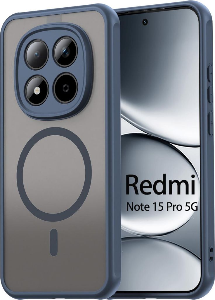 betterfon Matt Case für Xiaomi Redmi Note 15 Pro 5G, Handyhülle, Schutzhülle, Kratzfest, Matt- Blau