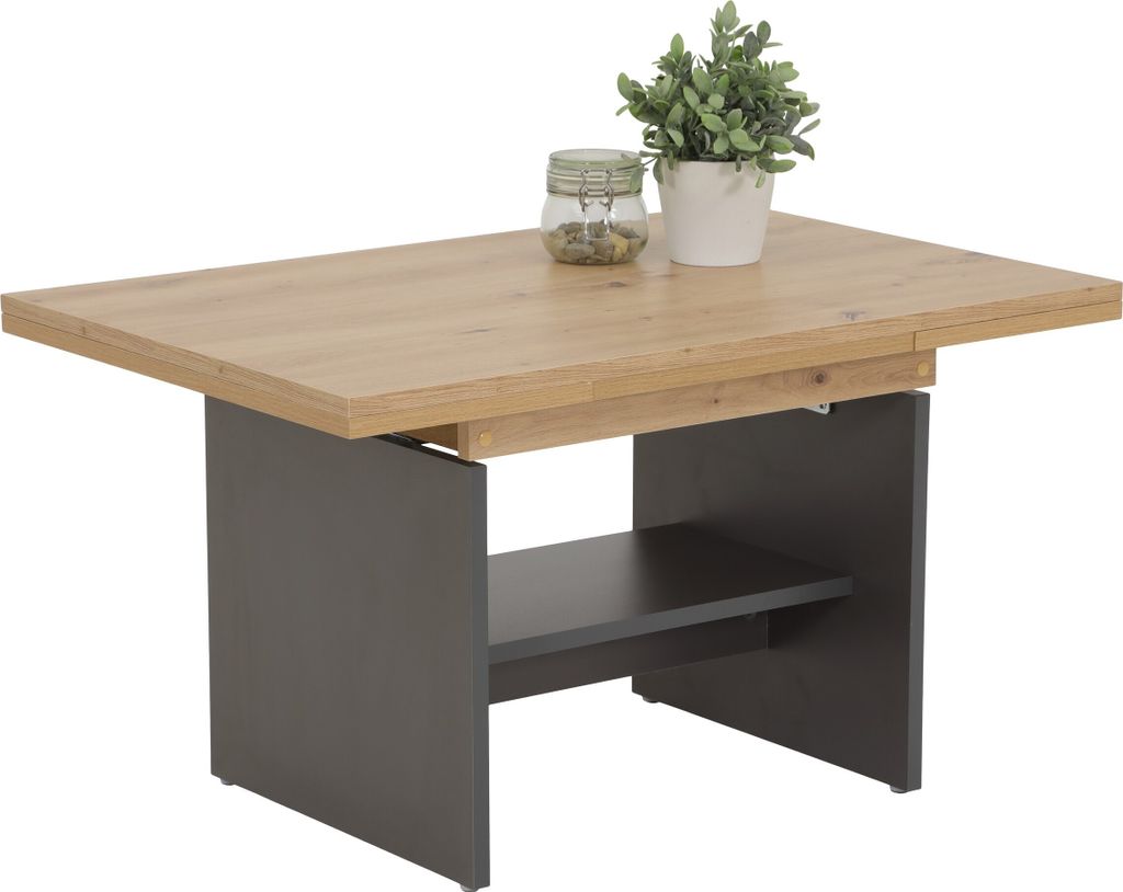 Couchtisch "MARCEL" in Artisan Eiche. Abmessungen (BxHxT) 142x57x68 cm