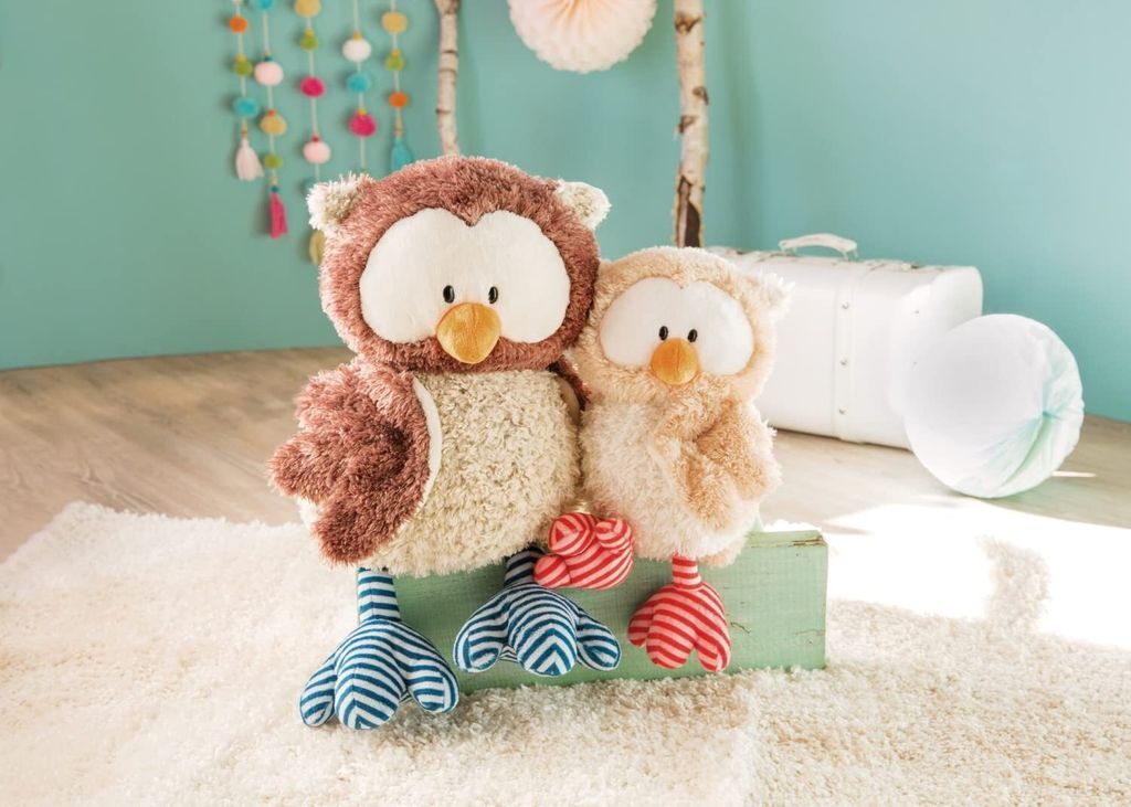 Peluche Hibou Oscar NICI 35 Cm – Tête Qui Tourne, Peluche Douce Et Mignonne – Idéal Pour Cadeau Enfant Ou Décoration
