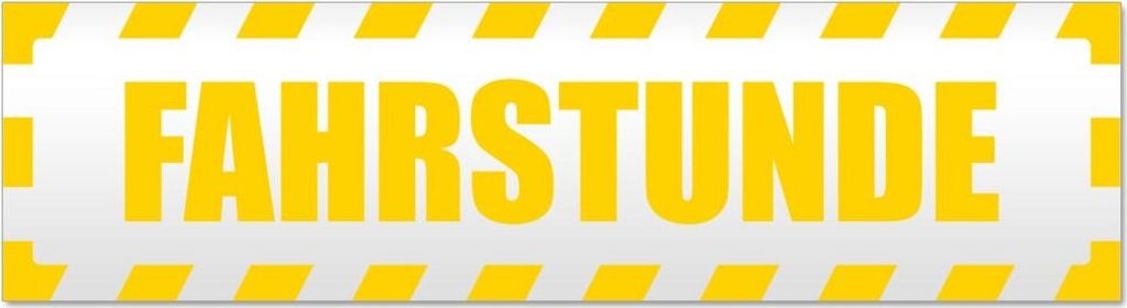 Fahrstunde gestreift Magnetschild Schild magnetisch
