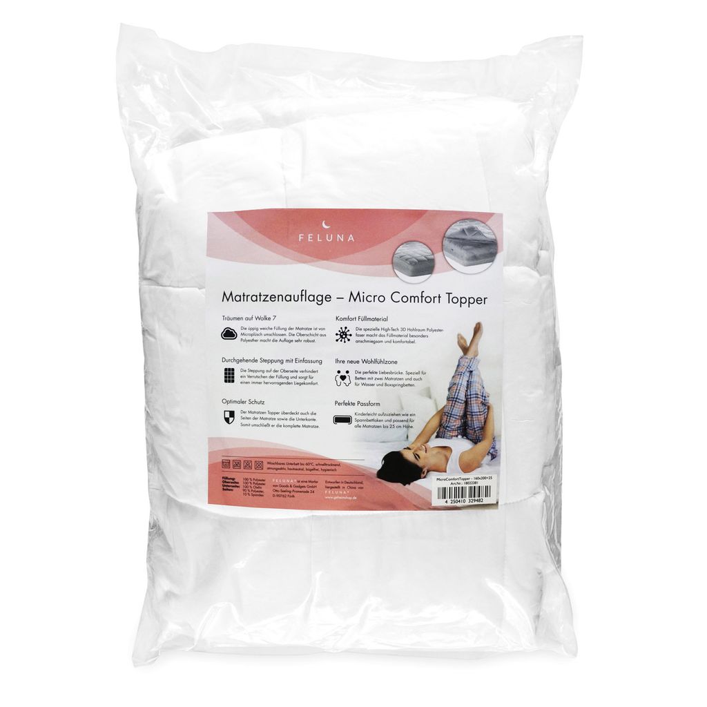 Feluna Matratzenauflage Topper 180x200cm Produktbild 