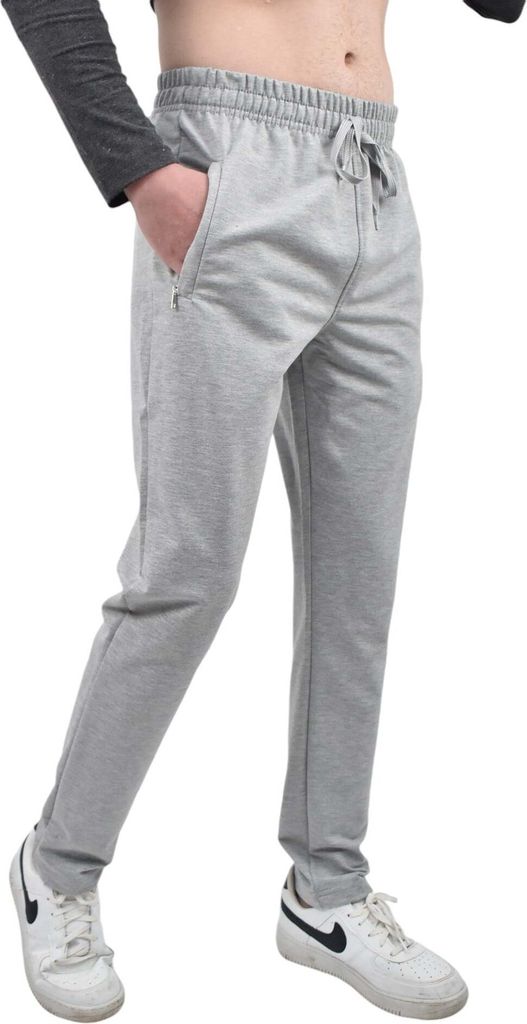 Jogginshose Sportshose Freizeithose Royyen 3119 Herren Taschen mit Reißverschluss – SILBER / S