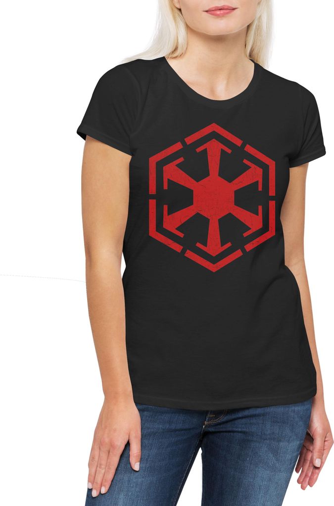 Urban Backwoods Dark Star Empire Logo, Damen T-Shirt, Farbe: Schwarz, Größe: XS