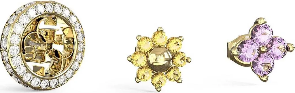 Orecchini A Perno Guess UBE28008 | Argento Placcato | Acciaio Inossidabile | 1 Cm - 4