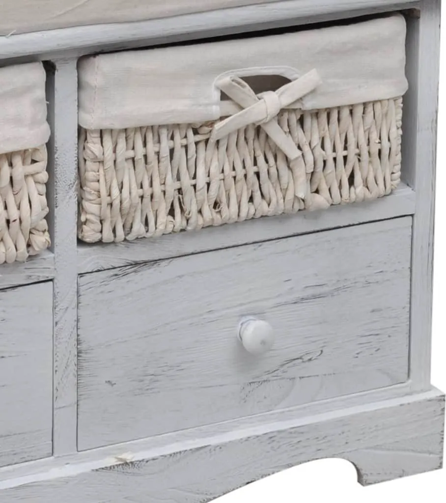 Banc de rangement 62 cm Blanc en bois pour optimiser vos petits espaces