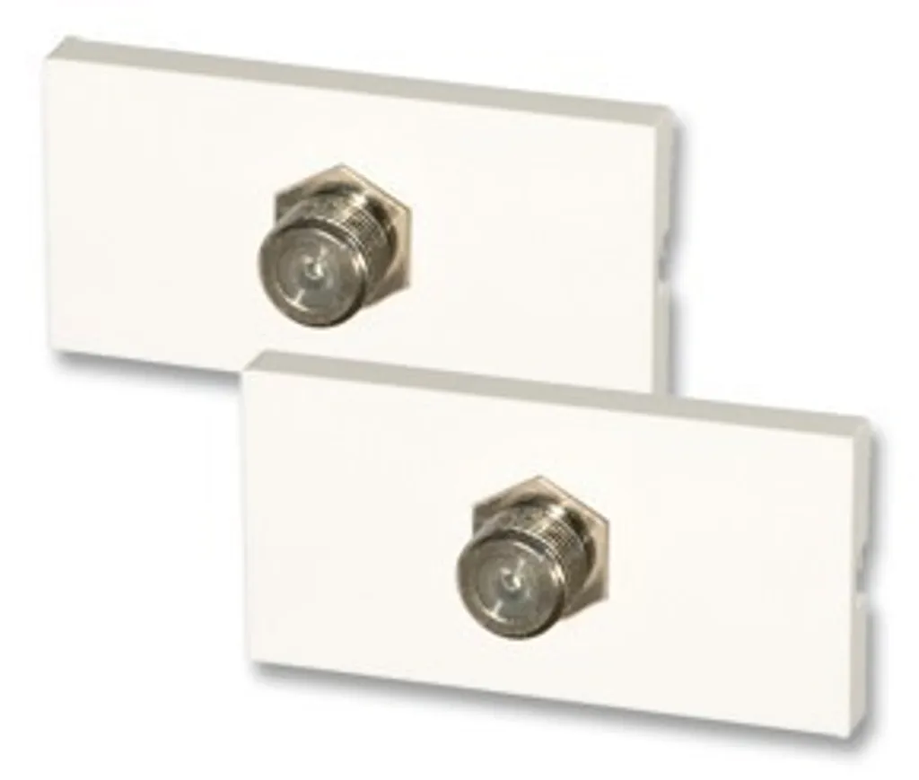 Module Prise Satellite Femelle F Snap-In Double pour Panneau Mural x2