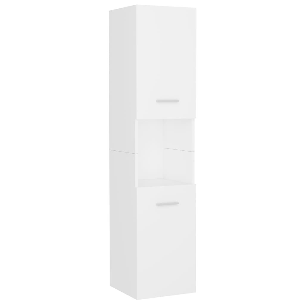 vidaXL Armoire de salle de bain blanche 30x30x130 cm Bois Image du produit 