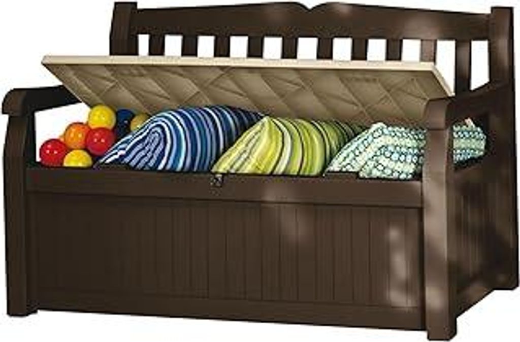Keter, Sitzbank mit Truhe, Eden 140x60x84 cm braun