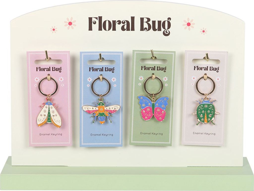 Something Different - Schlüsselanhänger Set 24er-Pack Floral Käfer SD9802 (Einheitsgröße) (Bunt)