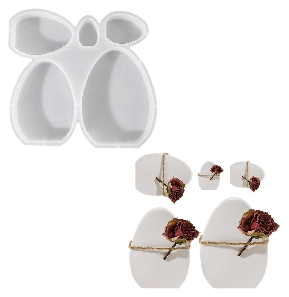5-teiliges Set Silikonformen für Osterbastelarbeiten, DIY-Projekte, Osterdekorationen und handgefertigte Kunstwerke. Flexibel, wiederverwendbar un...
