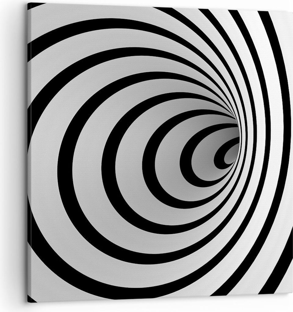 Bild auf Leinwand - Leinwandbild - Spirale abstrakt komposition - 50x50cm - Wand Bild - Wanddeko - Leinwanddruck - Bilder - Kunstdruck - Wanddekora...