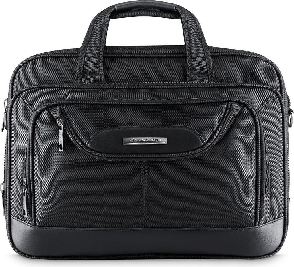 Zagatto Qualität ZG135 15,6 Zoll Notebooktasche Aktentasche Laptop-Tasche Schultasche laptoptasche Schwarz Schutztasche sleeve
