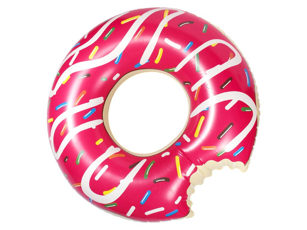 120 cm Wasserspielzeug Schwimmring Aufblasbarer Schwimmreifen Donut Pink ca 