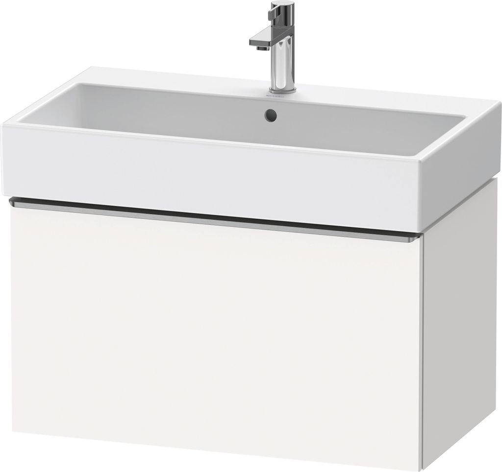 Duravit D-Neo Waschtischunterbau wandhängend, 784x440x442mm, 1 Auszug, mit Griff Edelstahl gebürstet, DE4273070180000