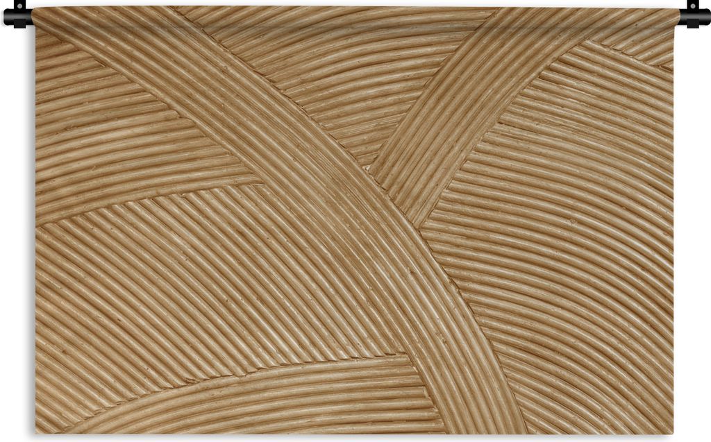 MuchoWow Wandteppich Wandbehang Struktur - Natur - Kunst - Rattan 120x80 cm Tapisserie Dekoration Wandtuch - Wanddekorationen - Wandtücher