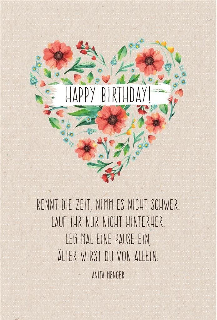 Geburtstag - Glückwunschkarte im Format 11,5 x 17 cm mit Umschlag