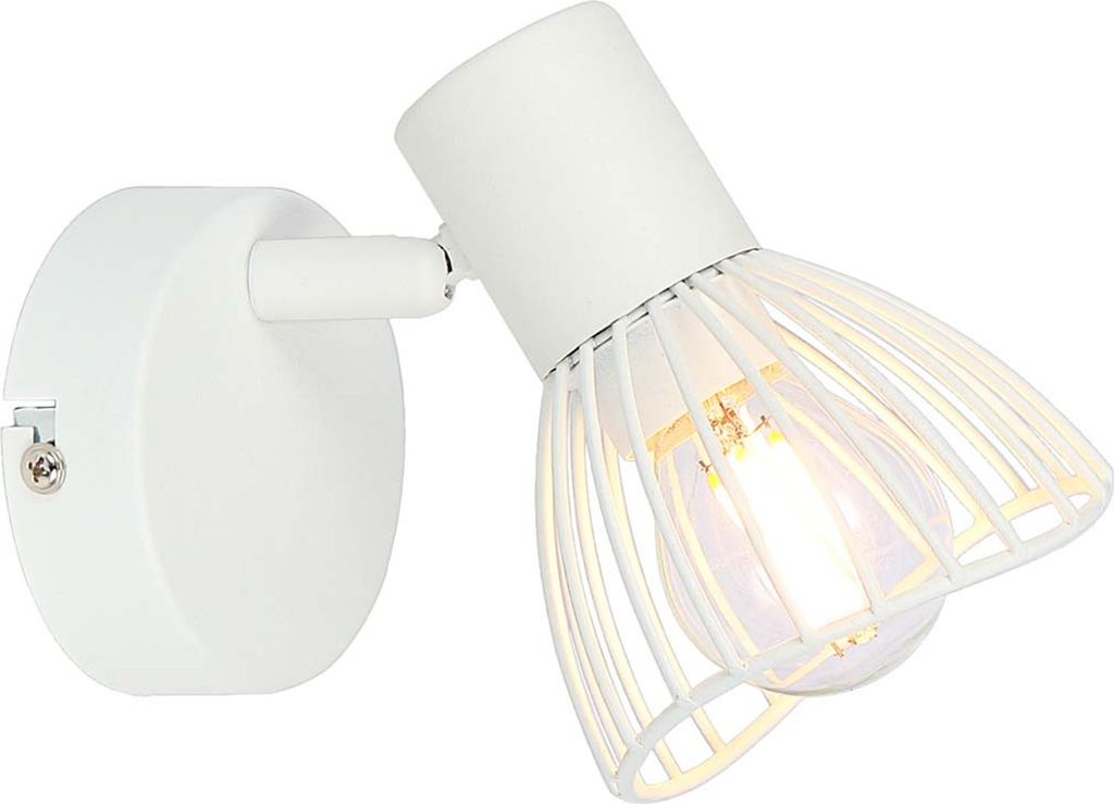 Wandspot 1-flammig H 14,5 cm weiß