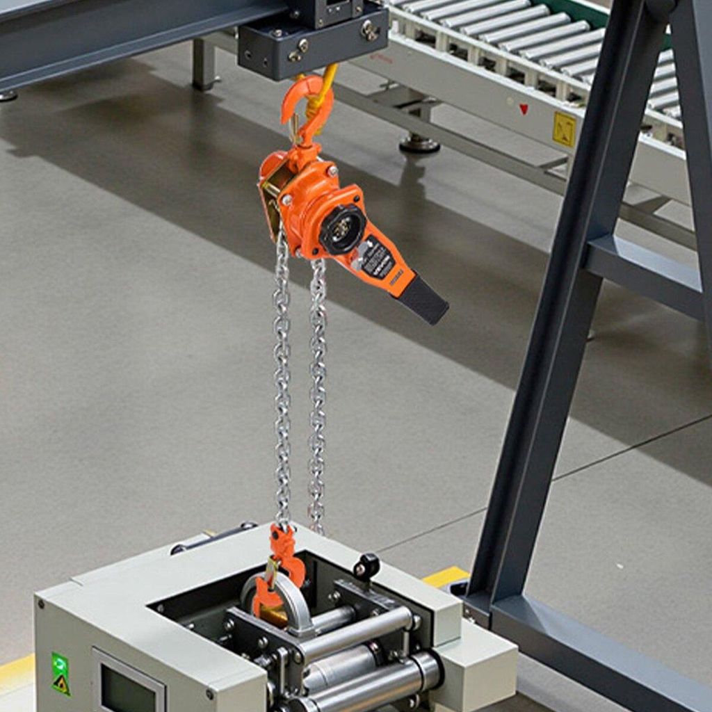 Manueller Hebelkettenzug, 1 t, 1000 kg Tragkraft, Hochleistungs-Come-Along, 3 m Hub, G80-Legierungsstahlkette mit mechanischer Doppelklinkenbremse,...