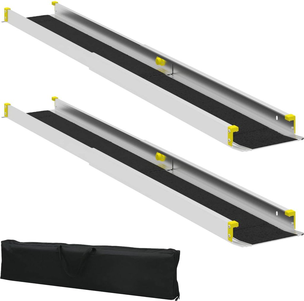 Rampe für Rollstühle 270 kg 2 pcs Schwarz 152 x 19 x 5,5 cm