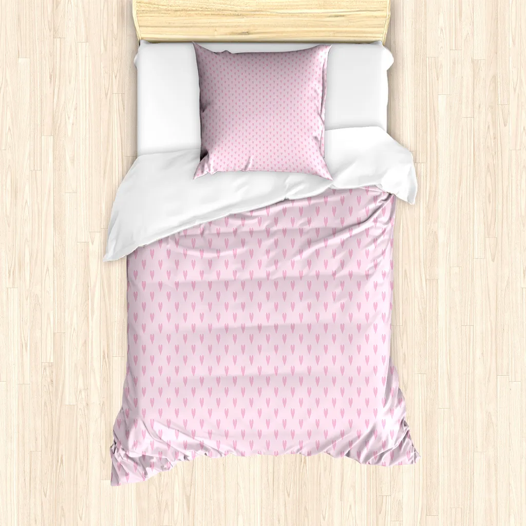 Housse de couette anti-acariens rose pour personnes allergiques 135x200