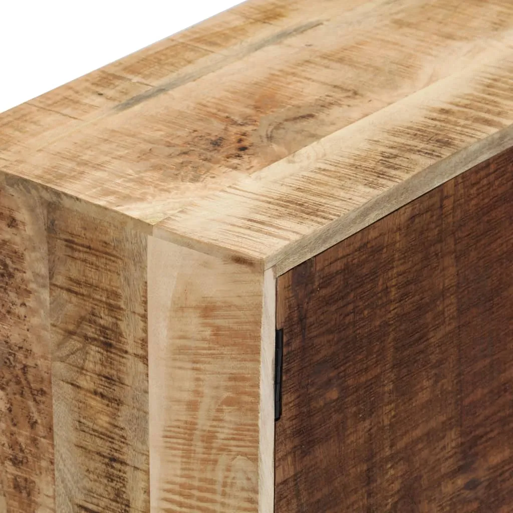 Buffet bois de manguier 118x30x62 cm : la solution rangement pour petits salons