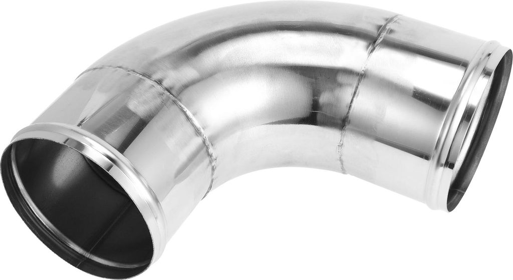 90 Grad Biegerohr mit Perlenrolle DIY Benutzerdefiniertes Auto Modifiziertes Auspuffrohr Rohrleitung 4,5" Außendurchmesser 7,87" Länge T304 Edels...