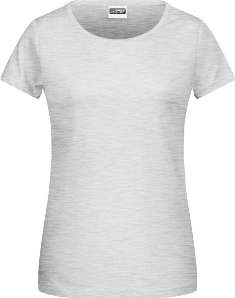 Ladies' Basic-T Damen T-Shirt in klassischer Form ash, Gr. XL