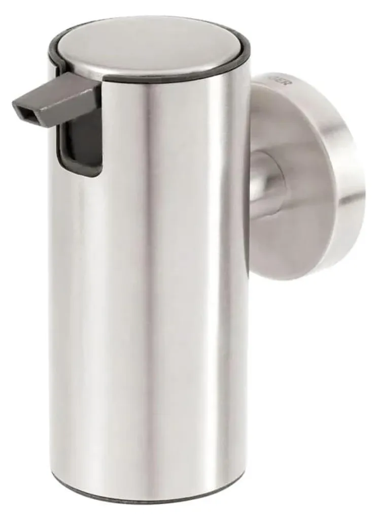 Distributeur de savon anti-goutte en inox chrome pour lavabo sans traces