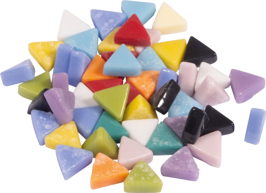 Rayher Glas Mosaik Triangle Bunter Mix 500g 8.5x9.7mm Stärke 4mm Bastelbedarf