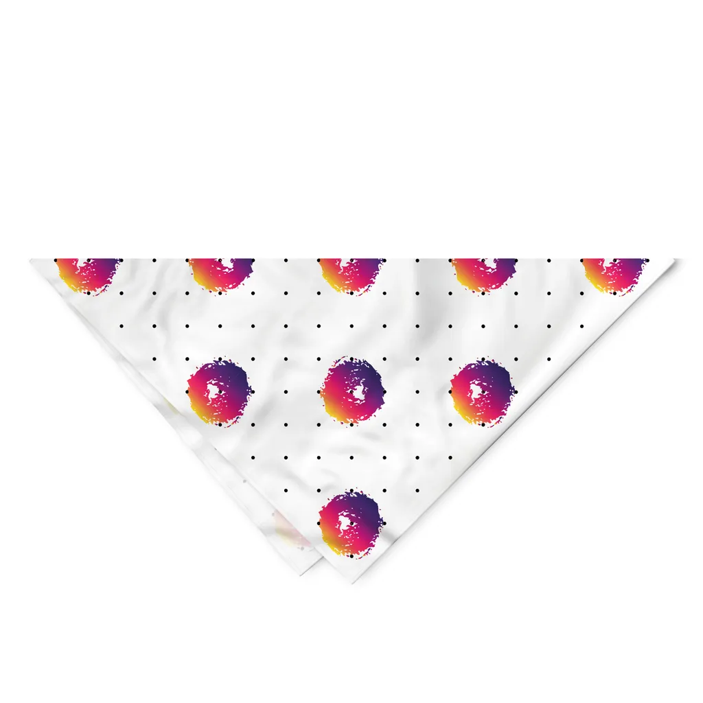 Bandana per Cani e Gatti ABAKUHAUS 40x40 cm - Accessorio Animali Pois Retrò - 2