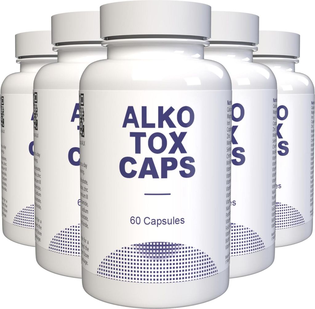 Alkotox - 300 Kapseln (5x60) hochdosiert - Original Rezept aus der Schweiz - Vegan & Pflanzlich mit Vitaminen & Mineralien - 5er Pack