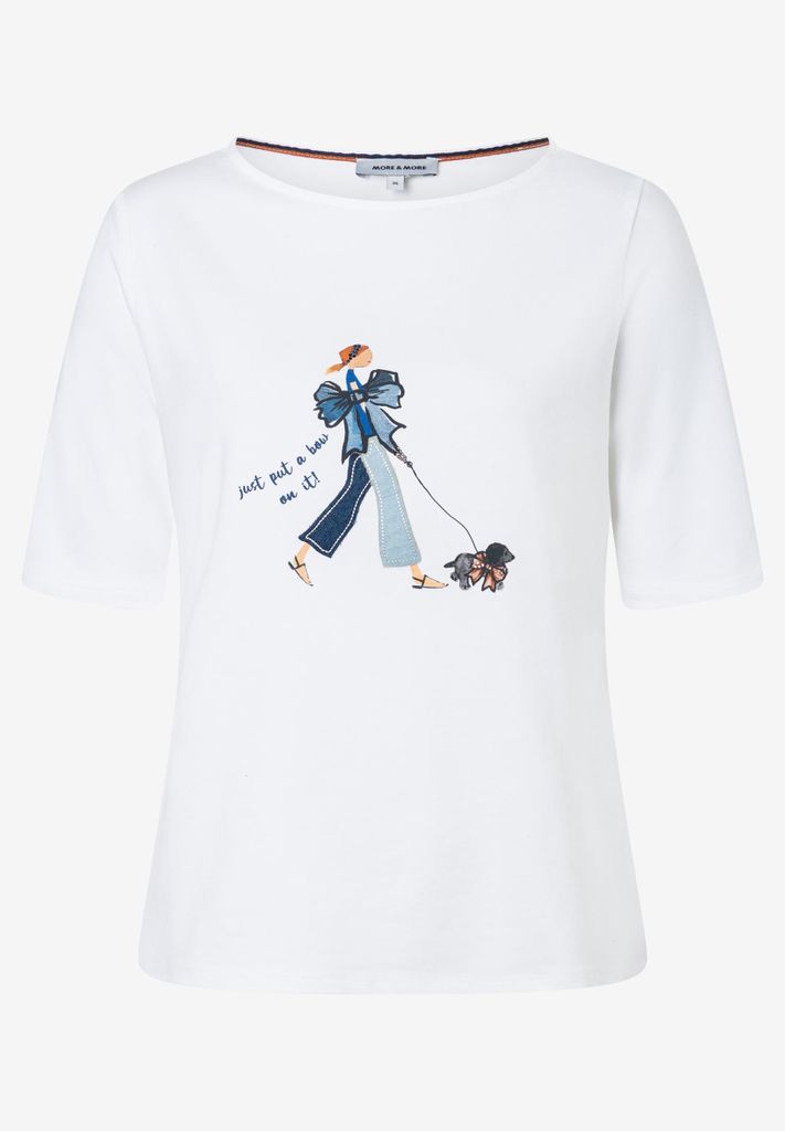MORE & MORE Shirt with Placement Print white 42 Produktbild 