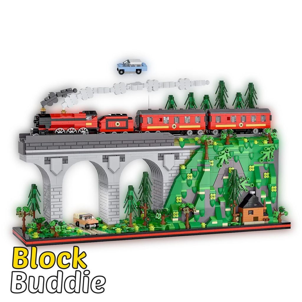 Dampflok Hogwarts Express Klemmbaustein Set 1688 Teile Zauberer Eisenbahn Modell
