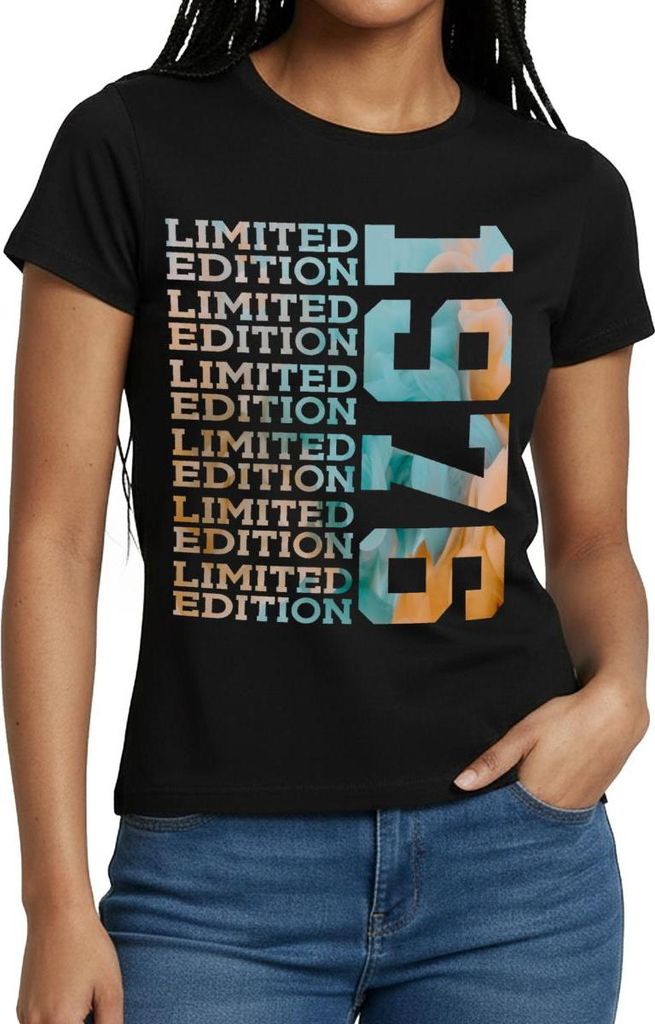 Spreadshirt 1976 Limited Edition Jahrgang Geburtstag | 50. Geburtstag Frauen T-Shirt, L, Schwarz