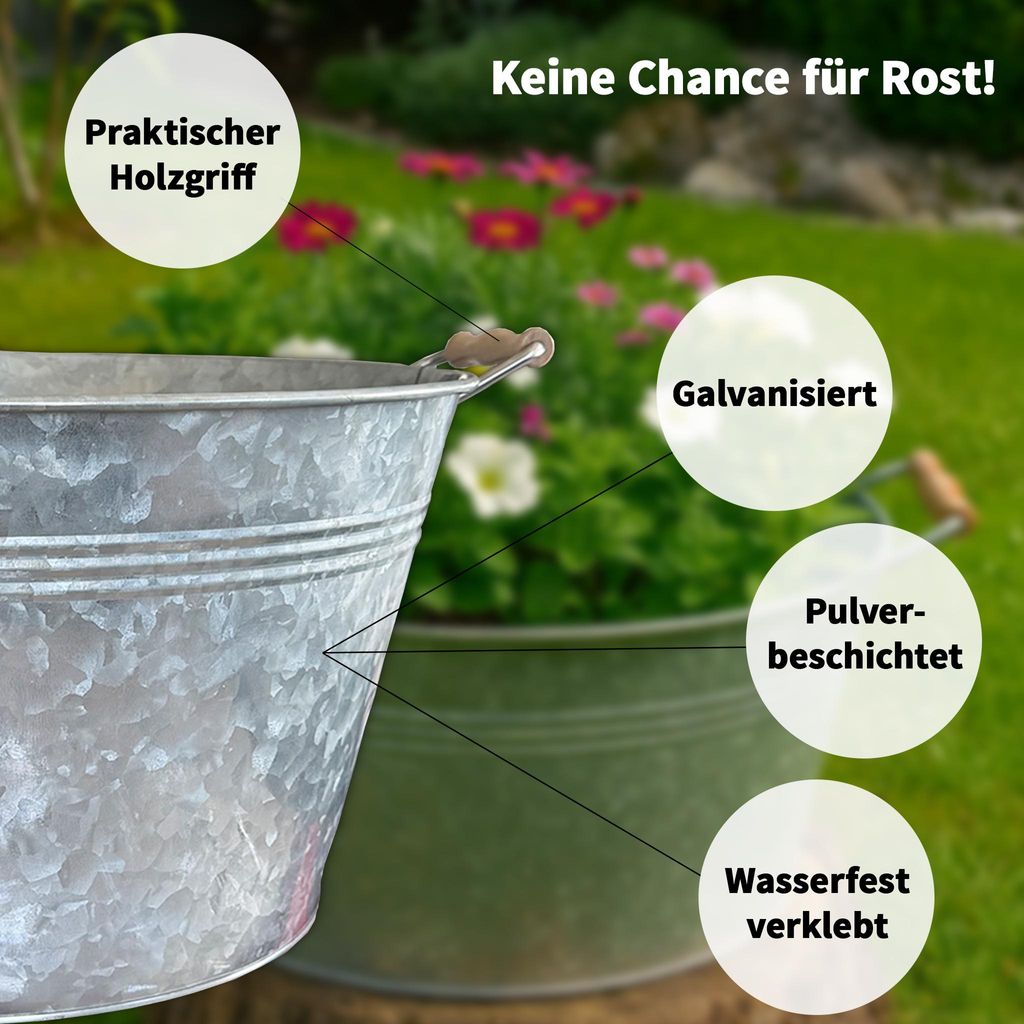 Solar Brunnen Set inkl. Akku - 45 cm bauchige Schale in grau