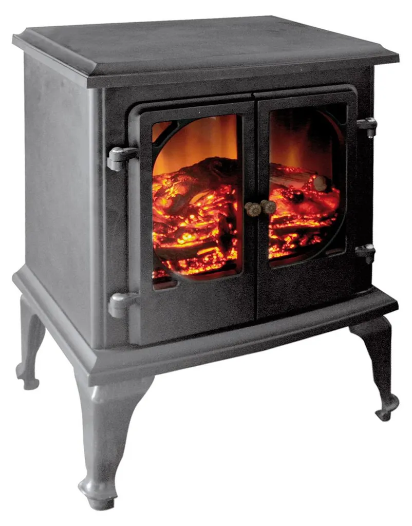 Niklas Vulcano Poêle électrique effet feu vif 2000W - Chauffage design