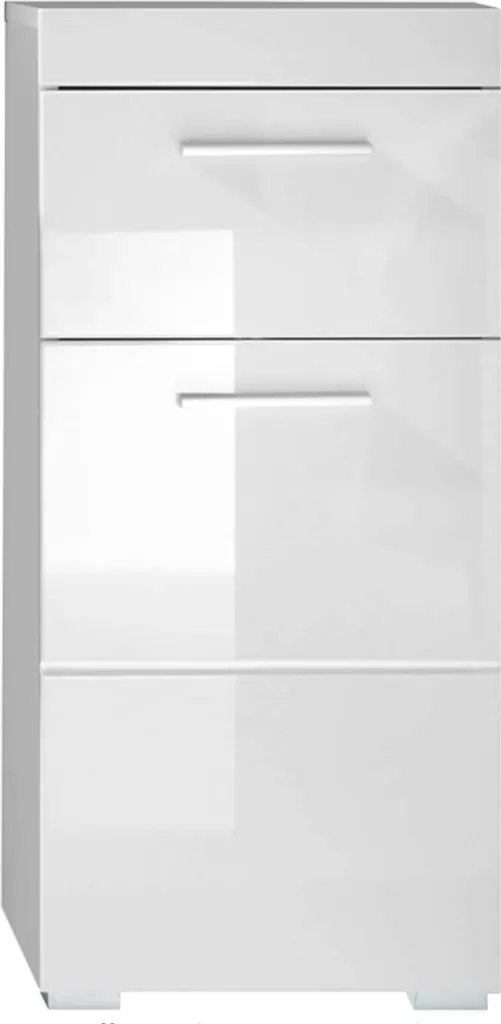 Meuble de salle de bain Rootz blanc brillant compact 37 x 79 x 31 cm