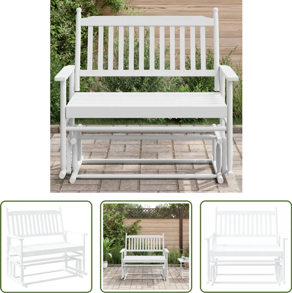 Banc à bascule blanc stable et confortable pour soulager le dos 118 cm
