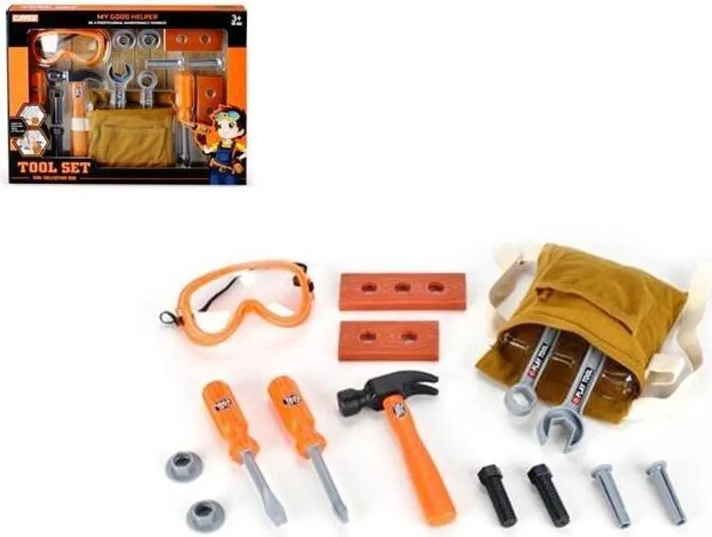 Outils Jouets Éducatifs en Bois Naturel : Ensemble de 15 Pièces Robustes