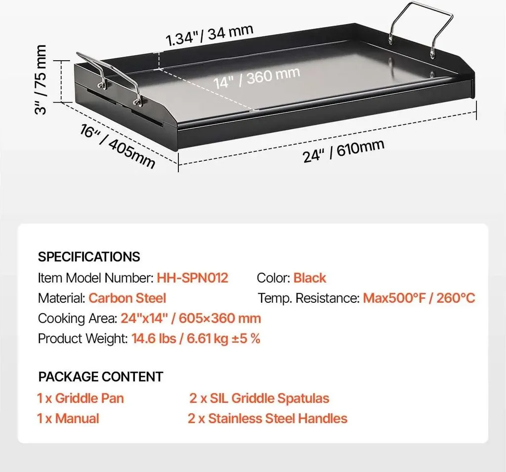Piastra Barbecue Acciaio Inox 25x16 | Plancha Universale Professionale - 2