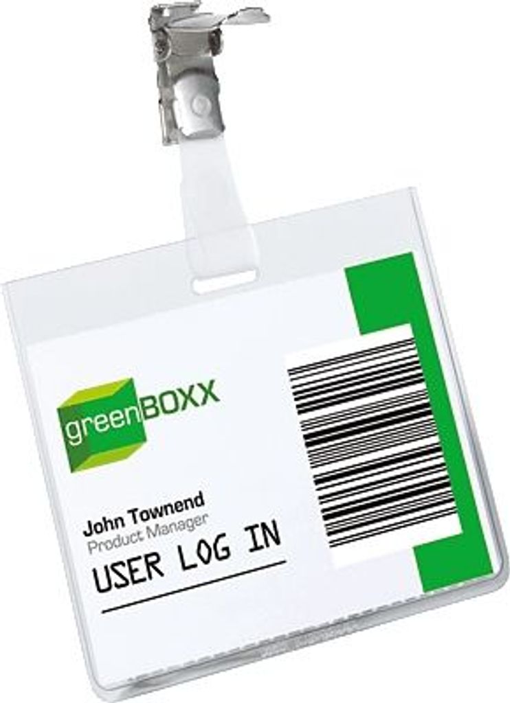 DURABLE Namensschild, oben geschlossen, mit Clip, 90 x 60 Produktbild 