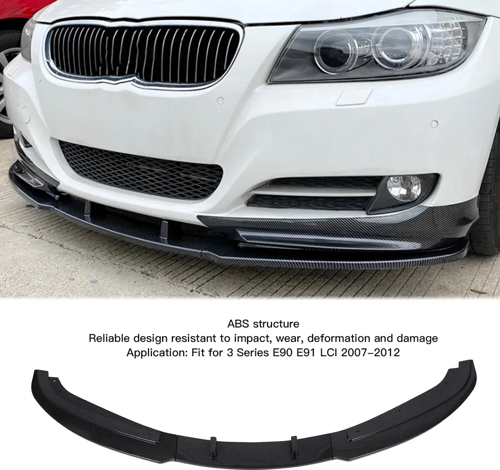 Kit carrosserie sportif E90 E91 LCI lèvre de spoiler avant carbone