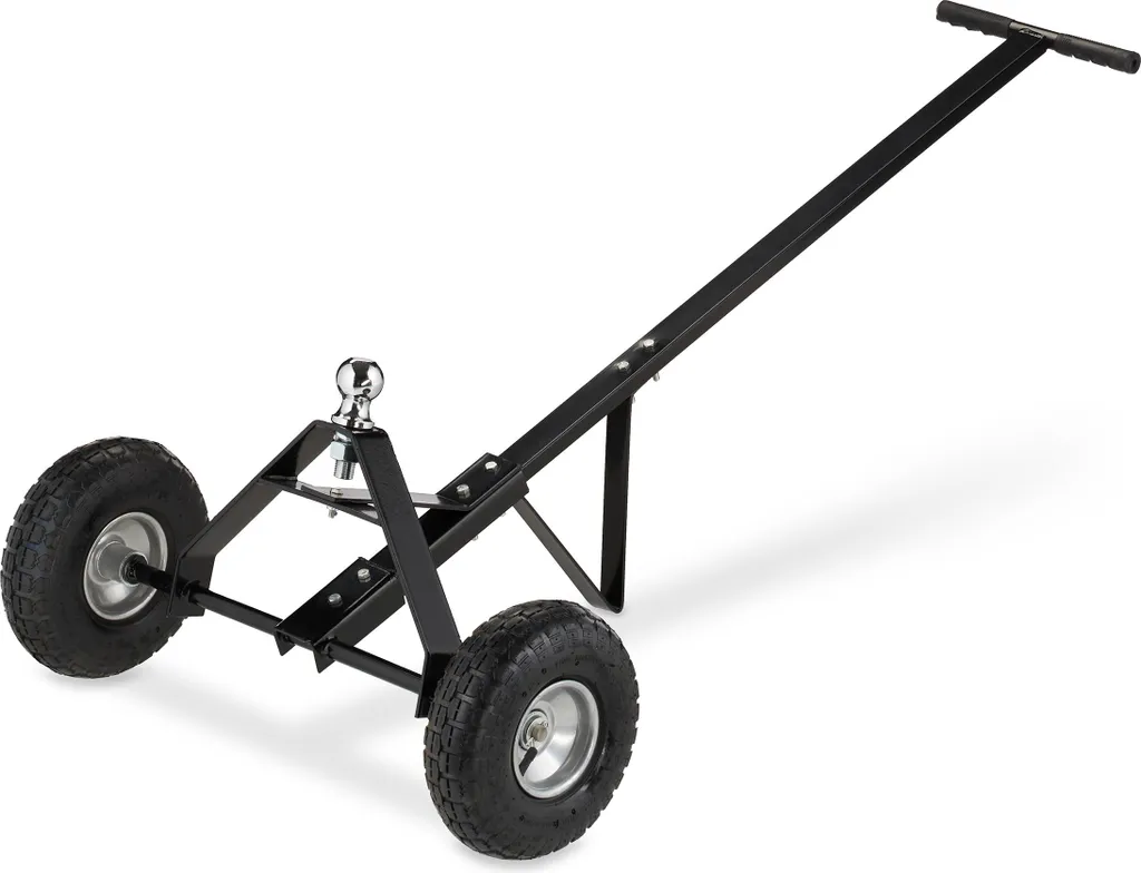 Carrello Sposta Roulotte Relaxdays 250kg - Struttura Acciaio Nero